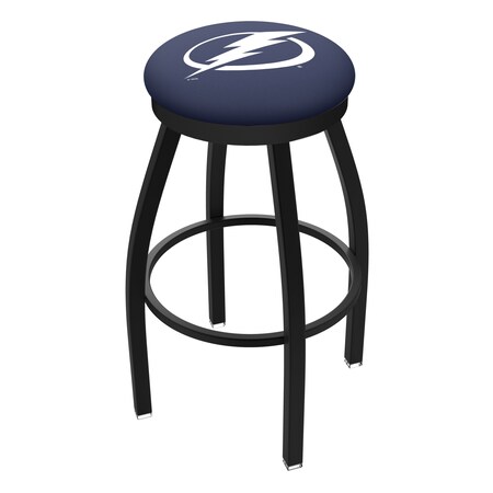 30 Blk Wrinkle Tampa Bay Lightning Swivel Bar Stool,Accent Ring